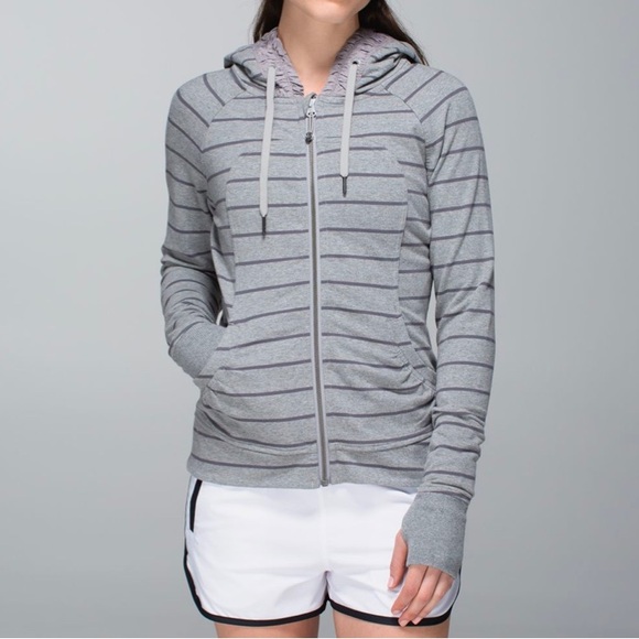 lululemon athletica Jackets & Blazers - Lululemon Movement Jacket
Cayman Stripe Heathered Medium Grey / Ambient Grey